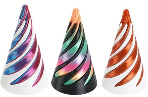 Spiral Cone Fidget Toy,3D Printed Fidget Toys,Triangle Desktop Mini Pass Through Passthrough Quackey Sculpture Twisty Cones,for Home Office Desk Decoration And Gifts,3 Pcs(D)