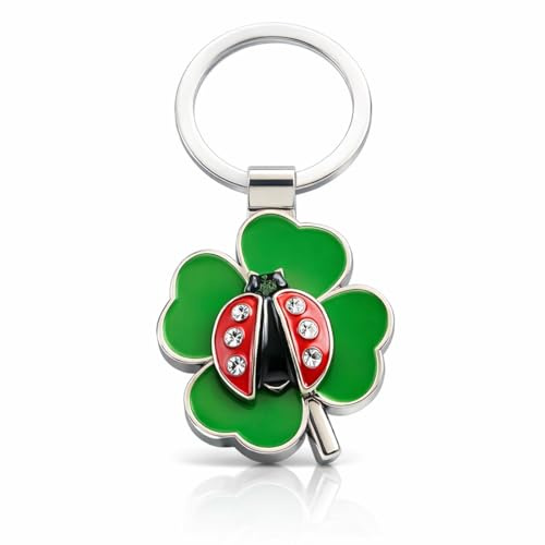 Porte Clef Femme, Porte-Bonheur, Porte-Clés Trèfle, Porte-Clés Trèfle à Quatre Feuilles, Porte-clé Pendentif Porte Bonheur, Porte-clés Lucky, pour Saint Valentin Mariage Anniversaire Nouvel