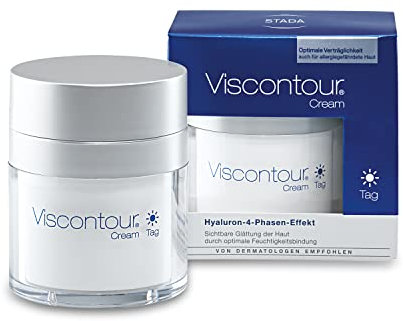 VISCONTOUR Cream Tag - Tagescreme mit Hyaluron - Intensive Pflege für trockene und sensible Haut - Anti-Aging-Hautpflege, 1 x 50 ml