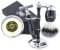 Kit da barba da uomo, 5 pezzi, spazzola da barba per capelli di tasso, supporto da barba in acciaio inossidabile lucidato a mano, ciotola da barba, rasoio di sicurezza e sapone