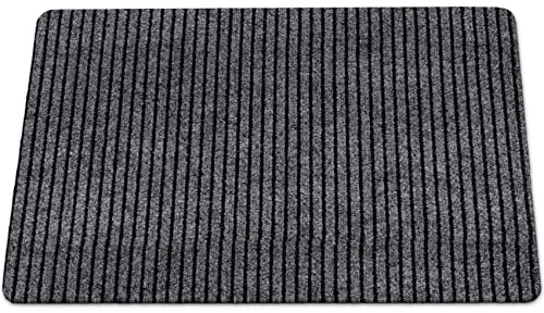 ANRO Schmutzfangmatte Mischa Grau 90 x 60 cm – rutschfeste Fußmatte für innen & außen | Türmatte Sauberlaufmatte mit Gummirücken, waschbar, Flur & Eingang