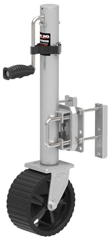 TOWKING 8-inch Wheel Trailer Jack, 13 Vertical Movement, 2000 lbs, for RV, Boat, Trailer and More