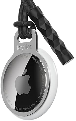 AirTag nyckelhållare, säker hållare för Air Tag, spegelpolerad perfekt ring för AirTag, minimal och lätt tunn AirTag-fodral med rem