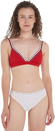 Tommy Hilfiger Top Bikini a Triangolo Donna senza Ferretto, Rosso (Primary Red), L
