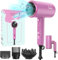 Sèche-cheveux Ionique Moteur AC 2200W, [Puissant & Léger] Sèche-cheveux de Voyage Poignée Pliante avec Bouton Chaud/Froid, 3 Températures / 2 Vitesses, Sèche-cheveux pour de Nombreuses Coiffures