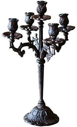 GaRcan Kerzenhalter, Kerzenhalter, Kandelaber, Gusseisen, Kerzenständer, Tischdekoration, Kerzenlicht-Dinner-Requisiten, Romantisches Kerzenlicht, Retro-Pastoral-Kerzenhalter, Kerzenhalter