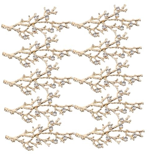 JEWEDECO 10st Perlenblumenzubehör Bastelmaterial Selber Machen Zubehör Zur Schmuckherstellung Handwerk Herstellung Verzierung Strassdekore Große Strasssteine Golden Zinklegierung