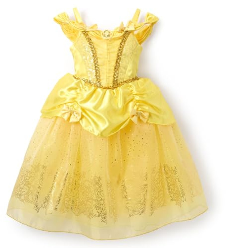 Disney Store Official, La Bella y la Bestia, Bella, Disfraz Infantil, Vestido de Princesa Amarillo para Fiestas, Juego y Halloween, 7-8 años