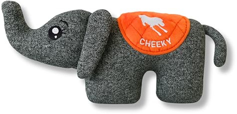 CHEEKY Ellie l’Éléphant – Jouet Chien Peluche Résistante avec Fibres Dyneema, Doudou Chien Doux et Sécurisé, Jouet pour Chien Destructeur Modéré, Testé IFTH