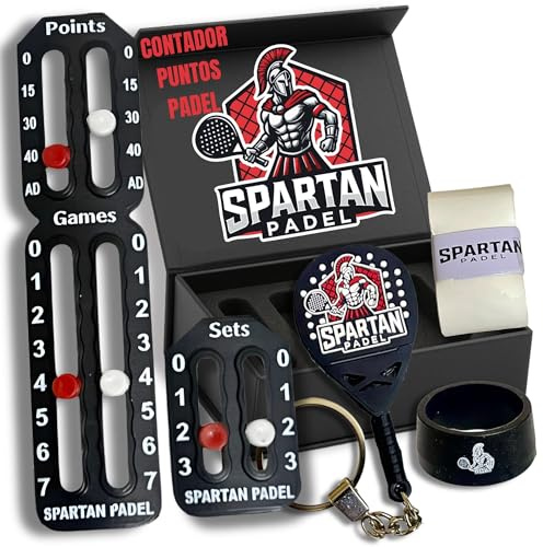 Contador Puntos Padel y Tenis Ultraligero Adhesivo 3M | Incluye Llavero, Overgrip y Ring | Adaptable a Todas las Palas y Raquetas | Accesorios Padel | Marcador Padel | Regalo Original Padel Accesorios