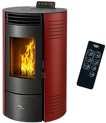 Poêle à granulés étanche Azora 11,6 kW Bordeaux Sannover