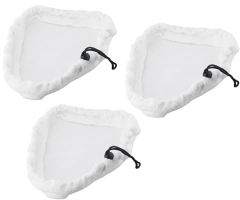 3 x Ersättningsplattor triangelduk för ångmopp tvättbar mikrofiber rengöringsdel