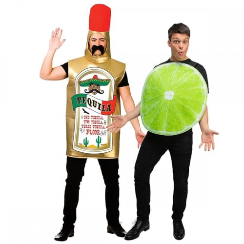 Titch & Timbo Adult Tequila Costume and Accessories : Unisex Mens Womens Couples Drink Festival Fun Oktoberfest Novelty Stag Hen Fancy Dress Party