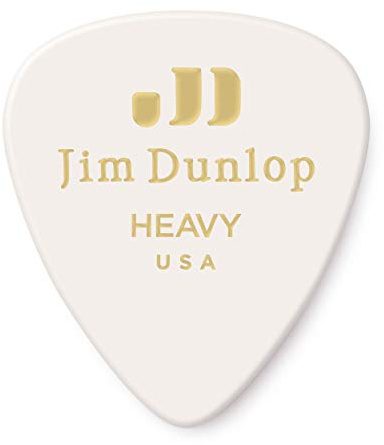 JIM DUNLOP Lot de 12 médiators classiques en celluloïd Blanc