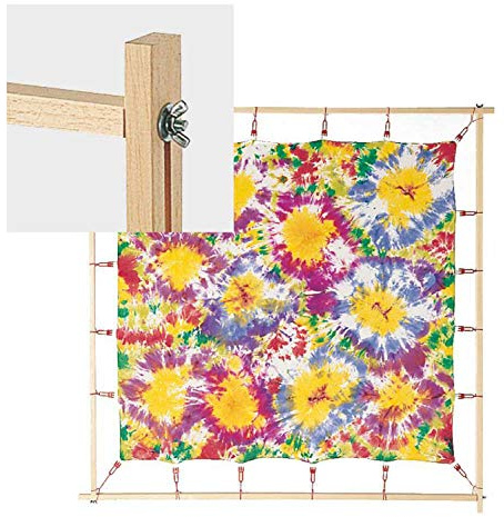 KREUL 810266 - Cadre de tension Javana, longueur des baguettes env. 106 cm, surface de tension maximale env. 90 x 90 cm, pour tendre la soie et les textiles de manière flexible