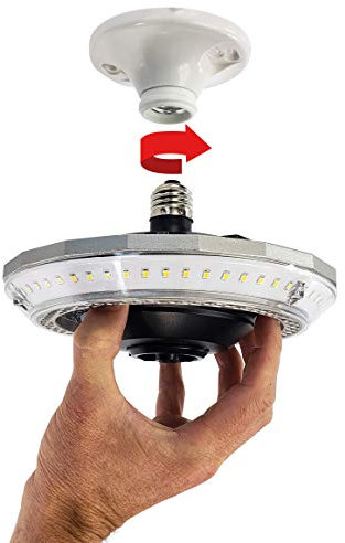STKR - MPI - Multi-Point Illumination-7500 Lumen Motion Activated Lighting System for Garage Light/Attic/Basement/Home/Office, White/Aluminum
