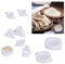 Relaxdays Stampo per Ravioli, Set da 9 Accessori in Varie Misure, per Cucinare Panzerotti & Sofficini, Plastica, Bianca