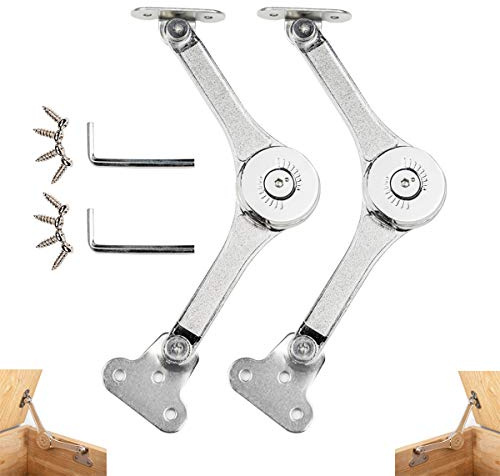 Toy Box Hinges Soft Close - Lid Support Heavy Duty Chest Soft Close Hinges for Wooden Box, Support 50lb/2pcs (APFFSY)