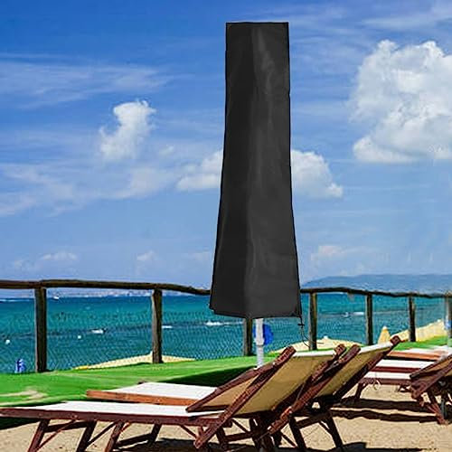 Funda Protectora De Sombrilla Negro Funda Sombrilla Grande De Jardin Oxford 210D Funda Parasol De Jardín Cubierta Para Sombrilla Al Aire Libre Con Varilla Cremallera Negro 280x30/81/45cm ( Tamaño : 19