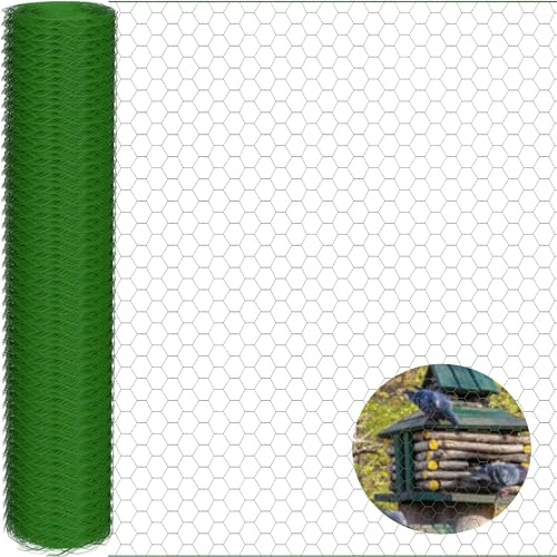 Hühnerdraht - Maschenweite 25 mm - 100cm Höhe x 25m Länge - Metallgitter als Volierendraht, Kaninchendraht, Wühlmausgitter für Hochbeet im Garten