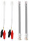 Be In Your Mind Lot de 2 câbles de rechange pour testeur de fil, câble de test de réseau LAN, câble de test de ligne téléphonique de 16 cm, avec pinces crocodiles RJ11 RJ45