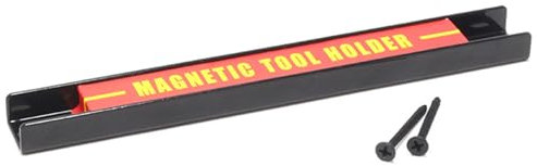 bephible Soporte magnético para herramientas montado en la pared, estante de almacenamiento de alta capacidad de carga, suministro de taller, color rojo, 20,3 cm