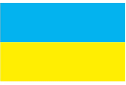 Indigos UG Auto Aufkleber Ukraine 10 cm - glatt - Autoaufkleber Fahne - Sticker Flagge - Heckscheibe, Spoiler, Tuning - UV-beständig und selbstklebend