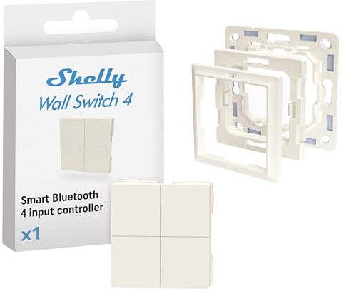 Bundle of Shelly BLU Wall Switch 4 + Shelly Wall Switch Adapter Gira and Merten, Kein Wandschalter enthalten