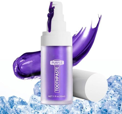 Lila Zahnpasta Weisse Zähne,Violette Zahnpasta,Purple Toothpaste Teeth Whitening Zahnpasta,Zahnpasta Lila Zahnaufhellung