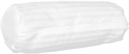 ABOOFAN Funda Protectora para Almohada De Cuello Cilíndrica Suave con Cremallera Oculta para Cama Sofá y Oficina Color Blanco
