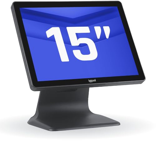 iggual TPV Táctil 15 AIO WiFi. POS Todo en Uno. Monitor Táctil Capacitivo.Procesador Intel® N100 caché 6 MB 3,4 GHz. SSD 128GB. RAM 4GB. Sin Sistema Operativo. Preparate para Verifactu.Negro