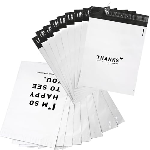 SWIHELP Versandtaschen Packung 32X45 cm / 12.6X17.7 mit 200 Versandtüten für Kleidung Versandtüten für Kleidung mit starkem selbstklebendem Klebstoff Versand Tüte