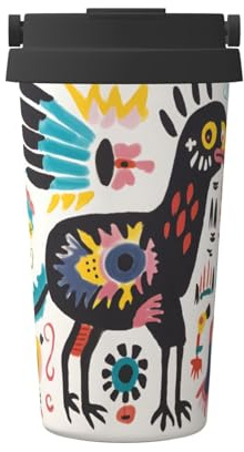 WBQLSL Taza de café impresa con dibujo de dibujos animados, temperatura constante de 24 horas, taza de agua ligera para deportes de viaje