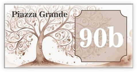 Albalù Targa Numero Civico Esterno Personalizzata Albero della Vita in Gres Porcellanato 10x20 cm Effetto Marmo Resistente Intemperie Made in Italy
