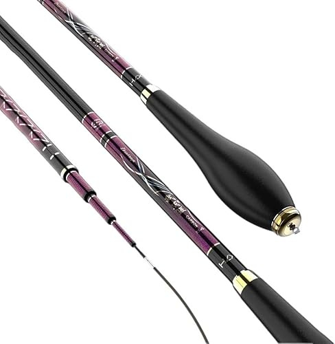 HHOZsafety Fishing Rod Hand Rod 19 Crucian Carp Fishing Rod Wild Fishing Comprehensive Pole Platform Fishing Rod Fishing Pole(4.5M)