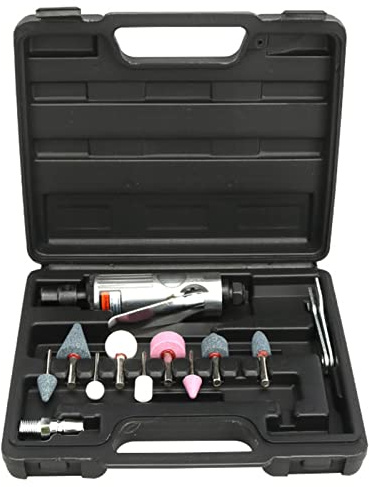Starrypxl Air Compressor Grinder Tool Set 1/4 Inch Die Grinder Pneumatic Sander Rotary Tool Kit 20 Pieces Versatile Polishing Engraving Durable Compact Design Ideal Home Workshop