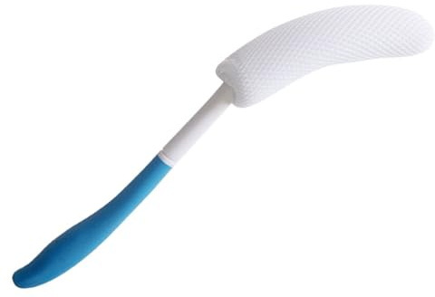 Spazzola da Bagno per Schiena Manico, 1 Pz Abs Tpr | Rete Nano, per Lavaggio e Sfregamento, Uso su Pelle Asciutta o Dopo Bagno Colore Casuale