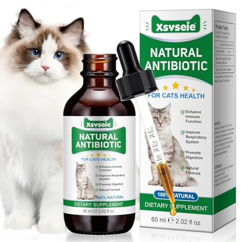 Natürliche Antibiotika für Katzen, Antibiotika Katzes, FöRderung Der Verdauung, Gegen BlasenentzüNdung Katze, Katzes Allergie Relief, Juckreiz Linderung für Katzen, Katze Antibiotika für UTI (1 Pack)