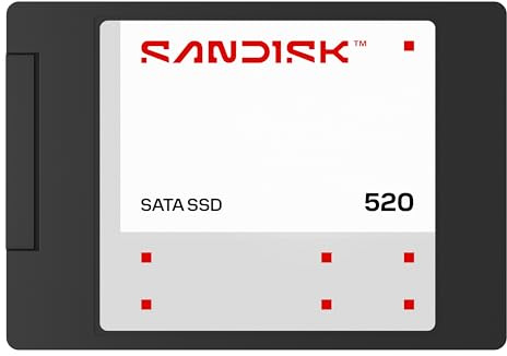 SANDISK 520 SATA Almacenamiento Interno SSD 4 TB (2,5”/7 mm, velocidades de Lectura SATA de hasta 560 MB/s, SANDISK 3D NAND)
