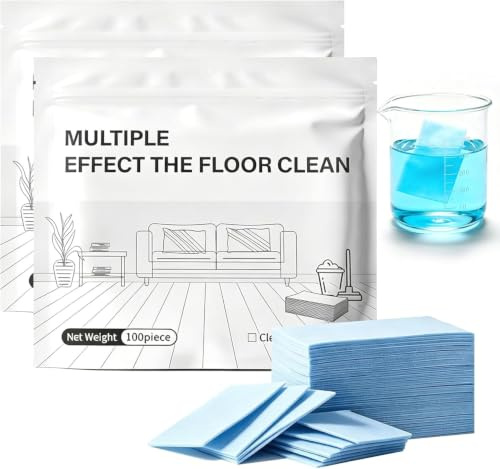 200 Stück Floor Cleaning Tablets Multi-Surface Cleaner, Bodenreiniger,Multiple Effect the Floors Clean,Duftende Bodenreiniger Blätte für Hartböden und Fliesen
