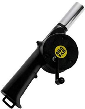 GrillChef Grillgeblaese, Handbetrieben, schwarz/silber