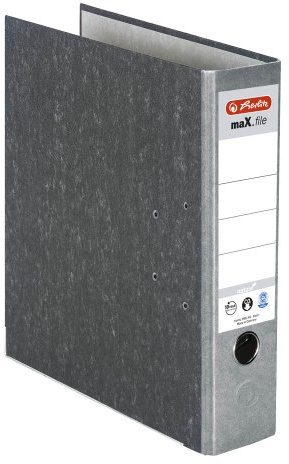 Herlitz maX.file nature Pappordner Rückenbreite 8,0 cm grau