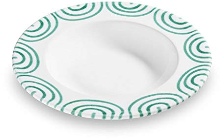 Gmundner Keramik Manufaktur 0100TSGO24 grüngeflammt Piatto Fondo Gourmet, Diametro 24 cm