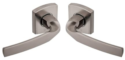 Vachette Poignée de Porte ARTIS - Béquille et Rosace Carrée Solidarisées Bec de Cane - pour Portes Épaisseur 30 à 48mm - en Zamak - Carré 7mm - Sous-Rosace Comprise - Garantie 10 Ans - Platine