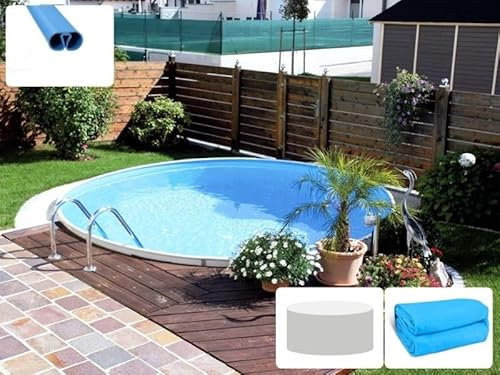Trendpool - Piscina rotonda con parete in acciaio Splash, altezza 1,20 m, pellicola 0,5 mm, dimensioni: Ø 3,50 m