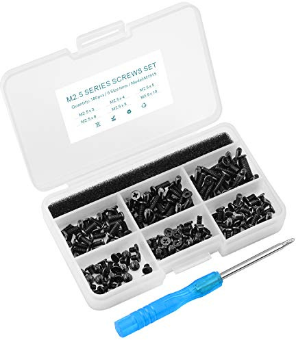 180pcs M2.5 Series Laptop Screws Notebook Computer Screw Kit Set for IBM HP Dell Lenovo Samsung Sony Toshiba Gateway