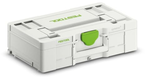 Festool Systainer³ SYS3 L 137 - Transportkoffer mit Beschriftungsfeld | Stapelbarer Werkzeugkoffer, 13,2 l Volumen, 100 kg Deckellast, inkl. Abdeckung für Beschriftungsfeld