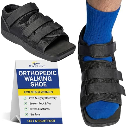 Brace Direct Post Op Shoe & Medical Foot Brace – Stress Fracture, Broken Toe & Bunion Support L3260 – Orthopedic Walking Immobilizer for Left or Right Foot (XL - MENS US SHOE: 13-15)