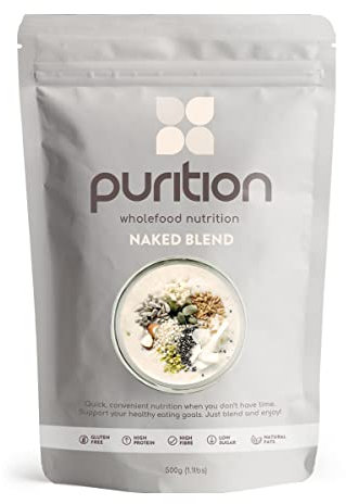 Purition Unflavoured – High Protein Wholefood Shake | 500g Natural Meal Replacement with Whey Protein | Unsweetened, No Flavouring | Keto Diet, Weight Loss & Healthy Breakfasts | 12 Servings