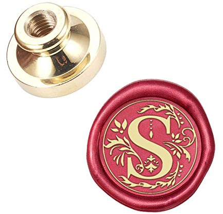 CRASPIRE Wax Seal Stamp Kopf Buchstabe S., Abnehmbare Versiegelung Messing Stempelkopf Für Kreative Geschenkumschläge Einladungskarten Dekoration